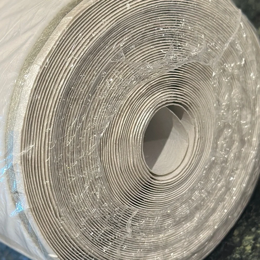 OSBORNE & LITTLE flocked stripe designer wallpaper one double roll SNOW silver